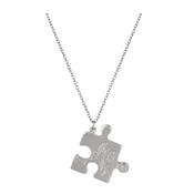 Floral Puzzle Piece Sterling Silver Necklace image