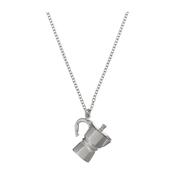 Opening Moka Coffee Pot Sterling Silver Necklace image
