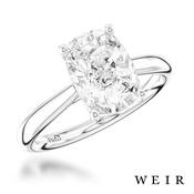 Platinum Lab Grown 1.53ct D VS1  Cushion cut Lab Grown Diamond Dress Ring image