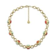 Bosphorus Gold Plated Aventurine and Carnelian Necklace