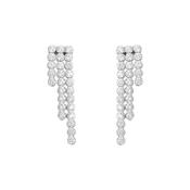 Sterling Silver Cubic Zirconia Graduated Drop Earrings image
