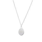 Sterling Silver 14mm Milagrosa Medal Pendant Necklace image