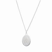 Sterling Silver 16mm Milagrosa Medal Pendant Necklace image