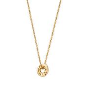 Power Within Pendant Gold Plated Twisted Rope Chain Necklace