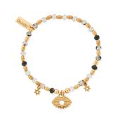 Visionary Black Rutilated Quartz Gold Plated Bracelet