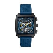 Monaco Chronograph 39mm Blue Dial Automatic Rubber Strap Watch