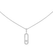 18K White Gold Move Uno Pavé Necklace image