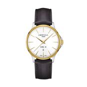 DS-8 40mm Silver Dial Quartz Black Leather Strap Watch image