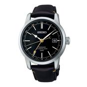 Presage Craftsmanship Series 40mm, Black Dial, Mechanical Movement, Stainless Steel Case, Leather Strap Watch