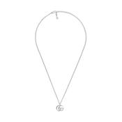GG Marmont Sterling Silver Pendant Necklace