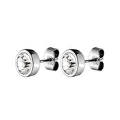 Nobles Sterling Silver Stud Earrings White image