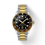 Seastar 1000 GMT Black Dial Quartz Two-Toned Watch