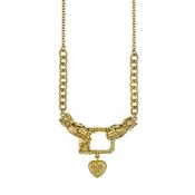 AM x Emma Dabiri Graduated Claddagh Foxglove Frame Gold Plated Necklace