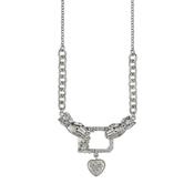 AM x Emma Dabiri Graduated Claddagh Foxglove Frame Sterling Silver Necklace