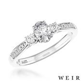 Platinum 0.30ct E SI1  Oval cut Diamond Engagement Ring