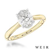 18k yellow gold 1.01ct D SI1  Oval cut Diamond Engagement Ring image