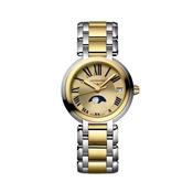 Primaluna Moonphase 30mm 18K Yellow Gold Dial Quartz 18K Yellow Gold Steel Bracelet Watch image