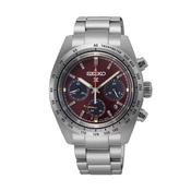 Prospex Speedtime 39mm Red Dial Solar Chronograph Stainless Steel Watch