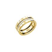 Ice Cube 18k Yellow Gold Full Set Diamond Ring Size 53 image