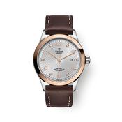 1926 Collection 28mm, Steel, Silver Diamond Dial, Brown Leather Bracelet Watch