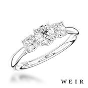 Platinum 0.34ct F SI1  Round brilliant cut Diamond Engagement Ring
