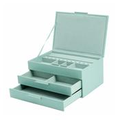 Sophia Turquoise Leather Jewellery Box