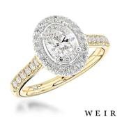 18k yellow gold 0.70ct G VVS2  Oval cut Diamond Engagement Ring image