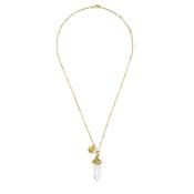 Rock Crystal Pendant Gold Plated Necklace