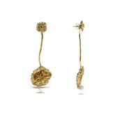 Fleur de Pavot Gold Plated Pendant Earrings