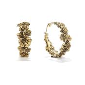 Fleur de Pavot Gold Plated Hoop Earrings image