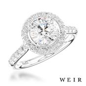 Platinum 1.50ct G VS2  Round brilliant cut Diamond Engagement Ring image
