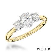 18k yellow gold 0.34ct E SI1  Oval cut Diamond Engagement Ring