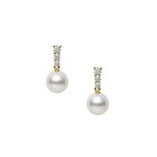 18k Morning Dew Akoya Cultured Pearl Earrings