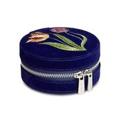 Royal Asscher Round Zip Case Jewellery Box Deep Blue image