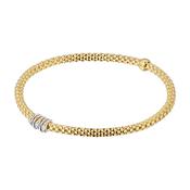 18K Yellow Gold White Gold Diamonds Prima Flexi Bracelet