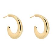 Yellow Plated Sterling Silver Open Hoop Earrings