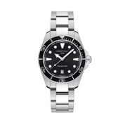 DS Action 40mm Black Dial Quartz Stainless Steel Bracelet Watch