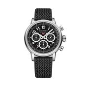 Mille Miglia Classic Chronograph 40.5mm Black Dial Automatic Black Rubber Strap Watch