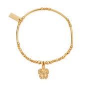 Sheltered Glow Gold Plated Turtle Charm Bracelet