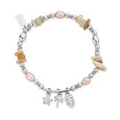 Hopeful Shores Sterling Silver Mixed Stone Charm Bracelet