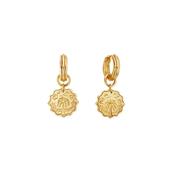 Dreamer's Paradise Gold Plated Pendant Hoop Earrings