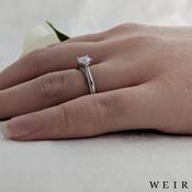 Platinum Lab Grown 2.00ct E VS1  Round brilliant cut Lab Grown Diamond Dress Ring
