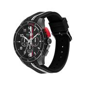 Bank 46mm Black Dial Quartz Silicone Strap Watch image