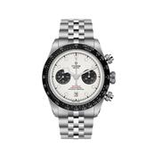 Black Bay 41mm White Dial Automatic Chronograph Stainless Steel Bracelet Watch image