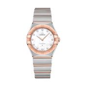 Constellation 28mm MOP Diamond Dial Quartz Stainless Steel &amp; Rose Gold PVD Bracelet Watch