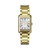 Fiaba 24x27.5mm Silver Dial Quartz Yellow Gold Stainless Steel Bracelet Watch