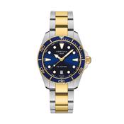 DS Action 40mm Blue Dial Quartz Two Tone Stainless Steel Bracelet Watch image