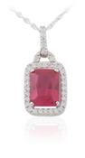 Sterling Silver Cubic Zirconia Cluster Pendant Necklace image