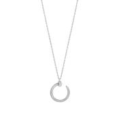 Sterling Silver Open Circle Pendant Chain Necklace image