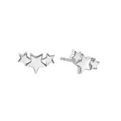 Sterling Silver Triple Star Halley Stud Earrings image